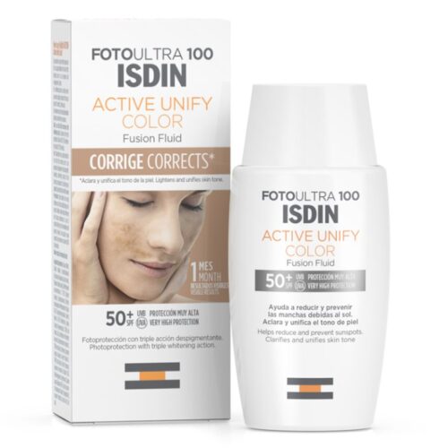 ISDIN Foto Ultra 100 Active Unify Color Fusion Fluid Spf50+ 50ml | Pharmafirst.ma